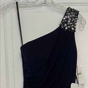 Laundry beaded one shoulder gown